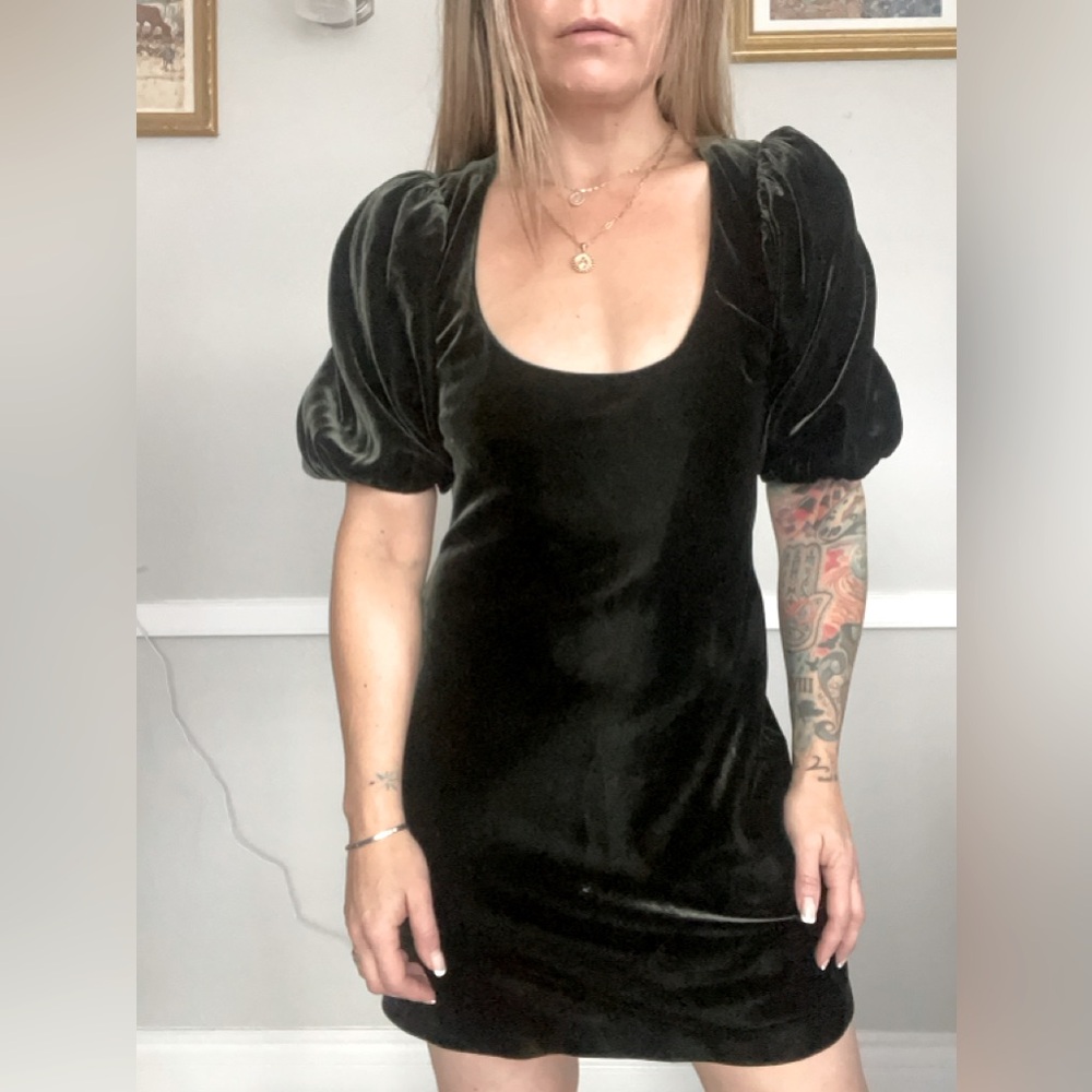 Ralph Lauren Vintage Puff Sleeve Velvet Dress